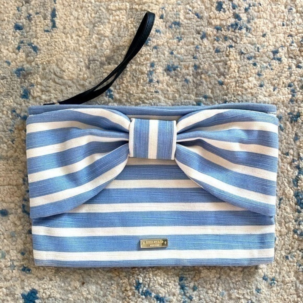 Kate Spade striped wristlet